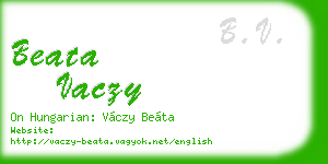 beata vaczy business card