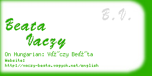 beata vaczy business card